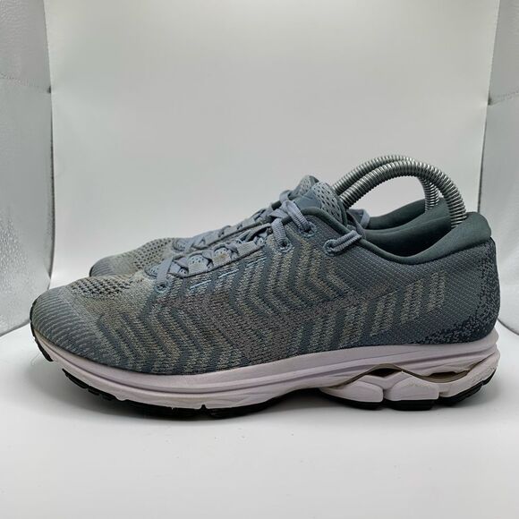 MIZUNO Women’s Size 9 Wave Rider Waveknit 3 411122.BFVB Gray Running Shoes - Picture 1 of 8